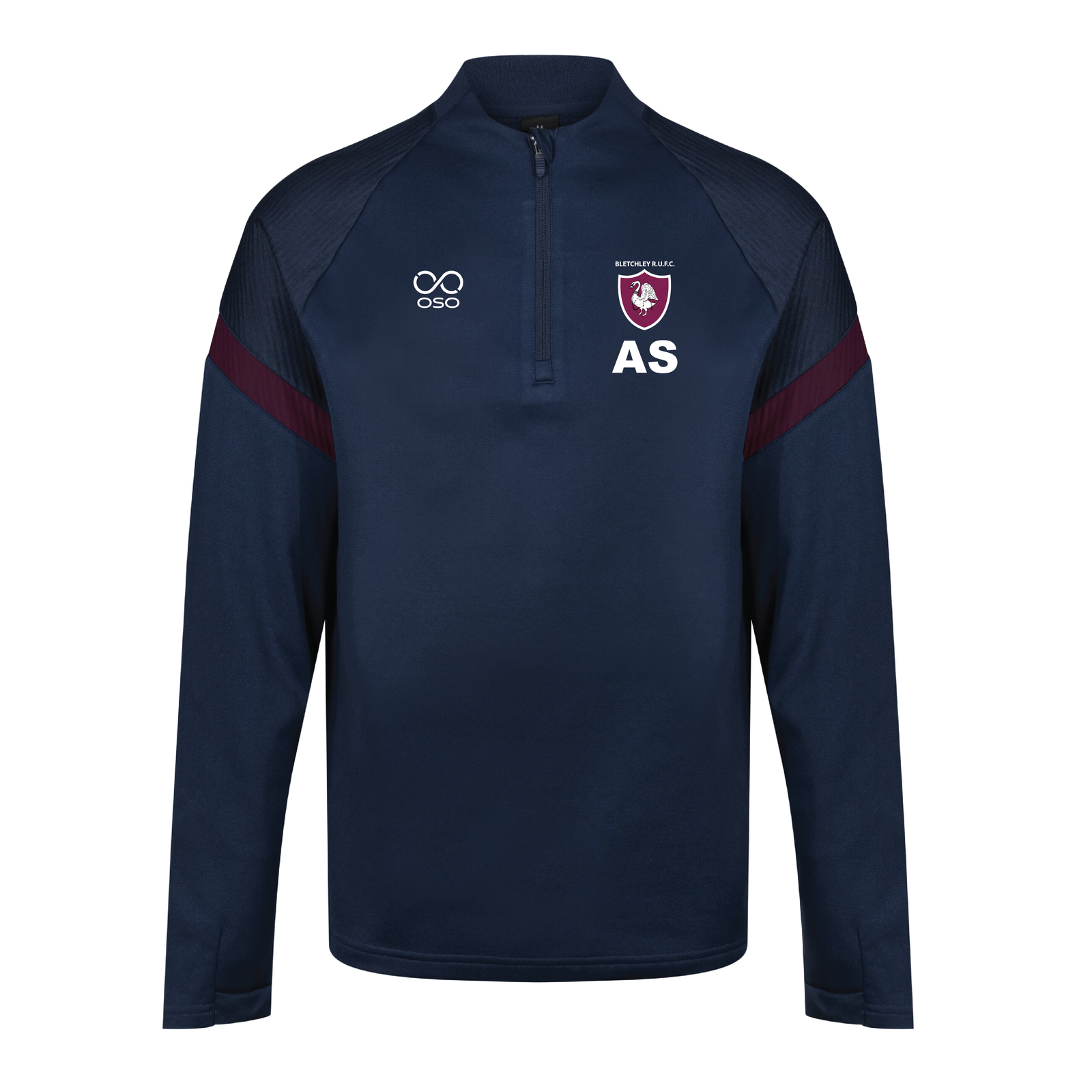 Bletchley RUFC Tech Midlayer - Navy/Maroon