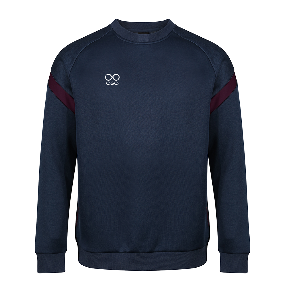 OSO Kinetic Crew Neck - Navy/Maroon