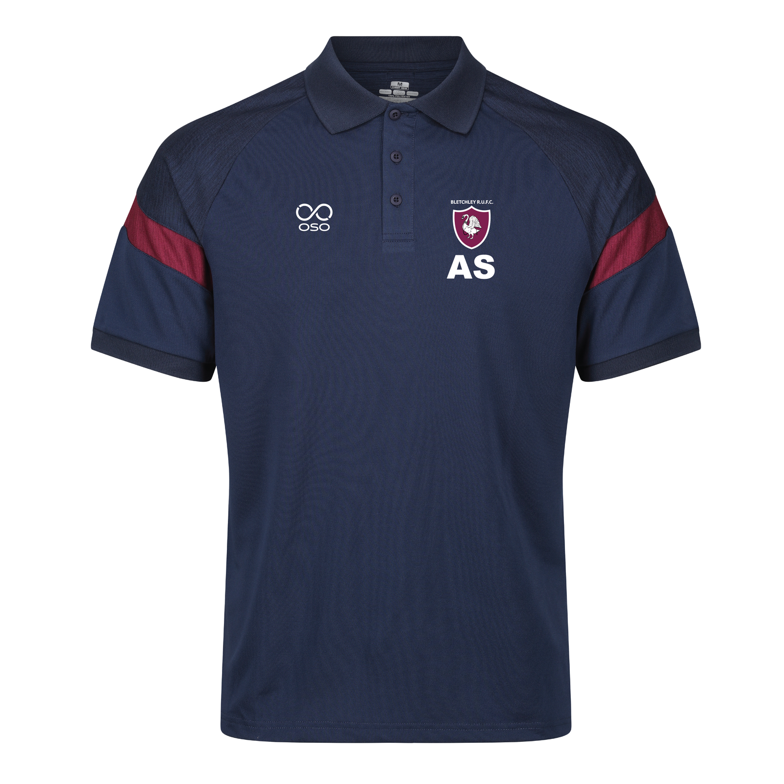 Bletchley RUFC Tech Polo - Navy/Maroon