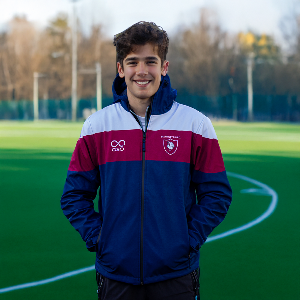 Bletchley RUFC Softshell Jacket - Mens - Navy/Maroon