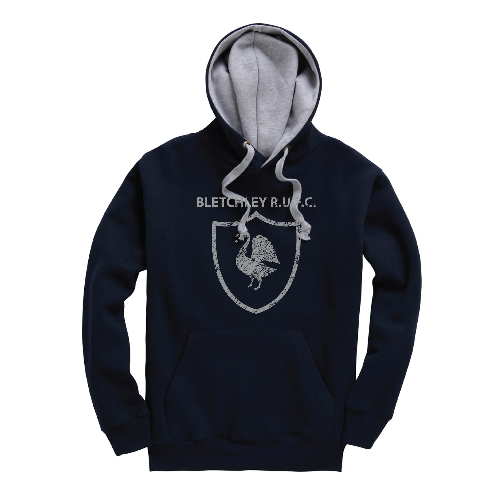 Bletchley RUFC Supporter's Hoodie Junior - Navy/grey