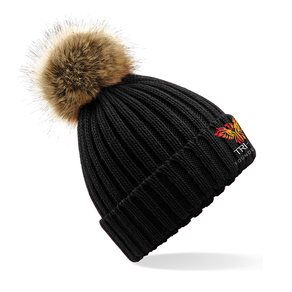 Phoenix Tri-MK Chunky Beanie - Black