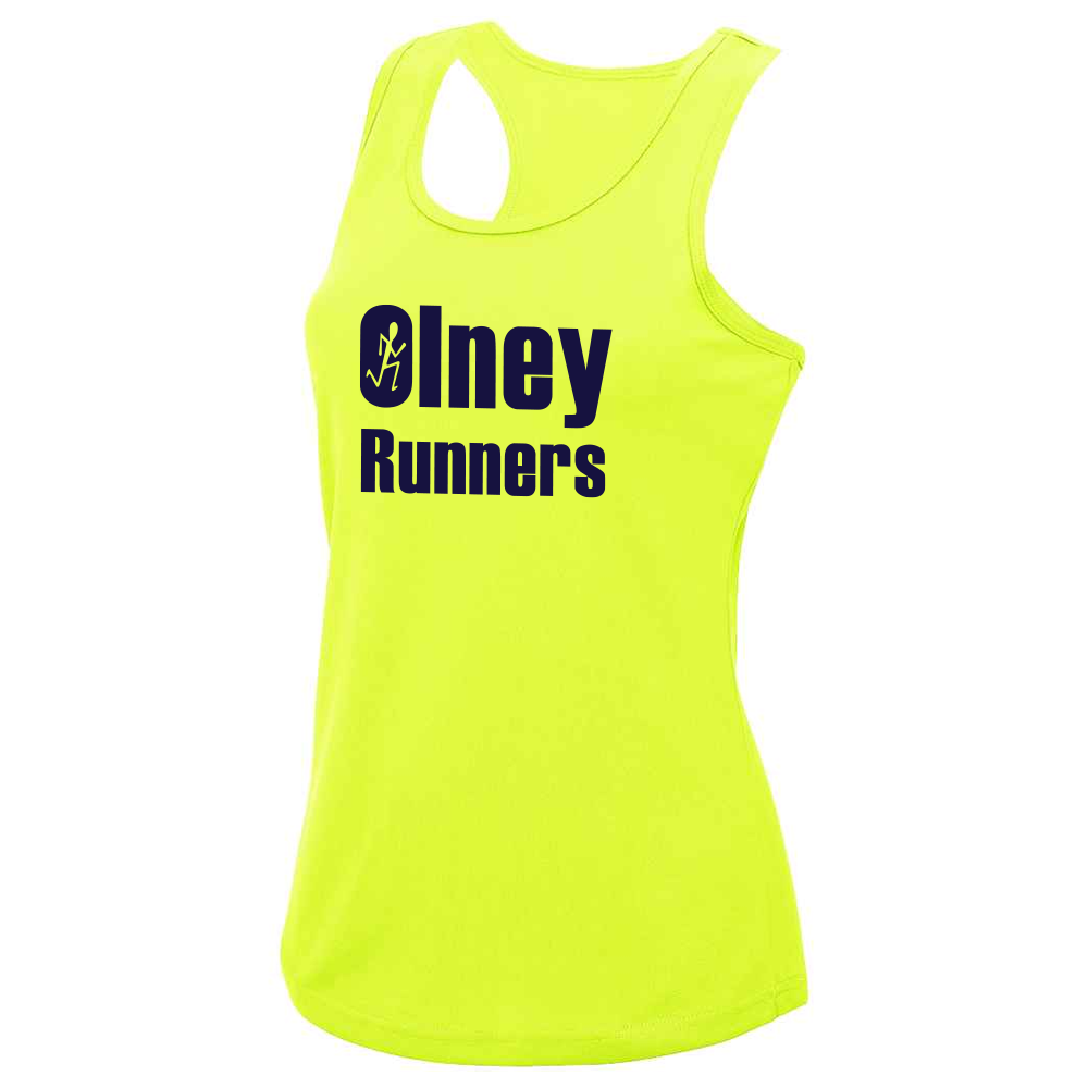 Olney Runners Technical Training Vest - Electric Yellow