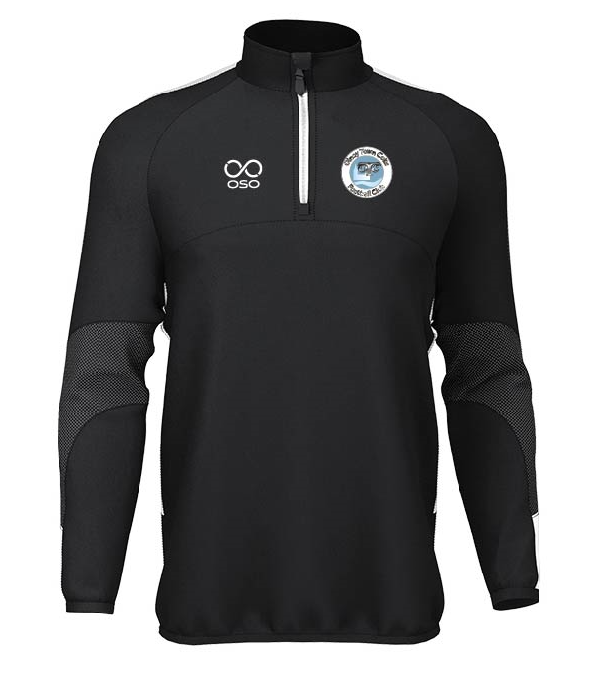 Olney Football Club Pro Midlayer 1/4 Zip - Black / White