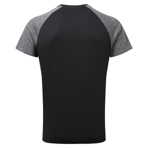 CCRFC Contrast Sleeve Performance T-Shirt - Charc/Blk Melange