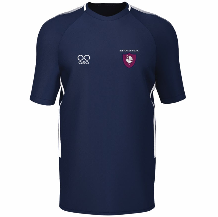Bletchley RUFC Tech Tee - Navy/navy