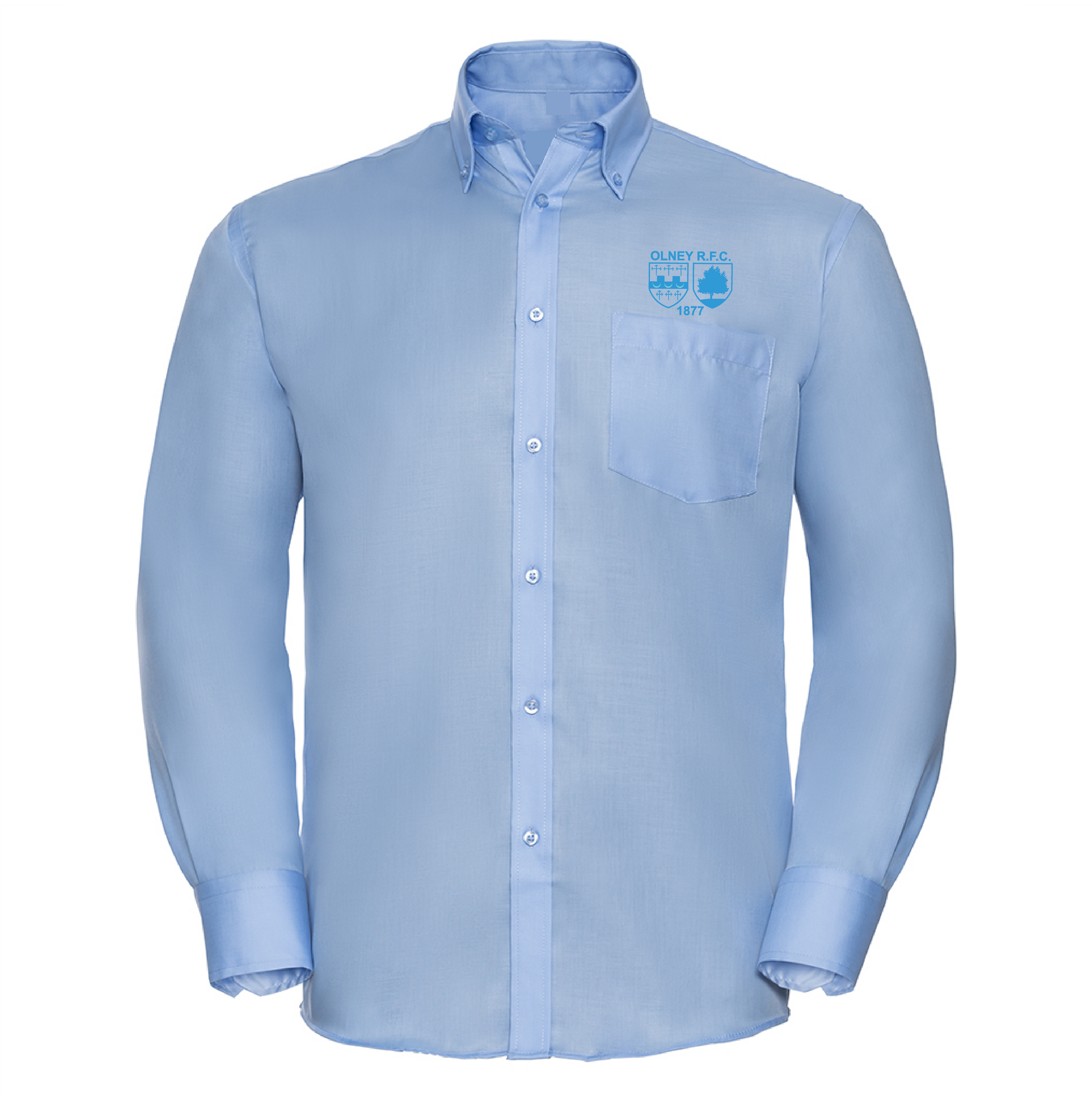 Olney RFC  Long Sleeve Oxford Shirt - Light blue