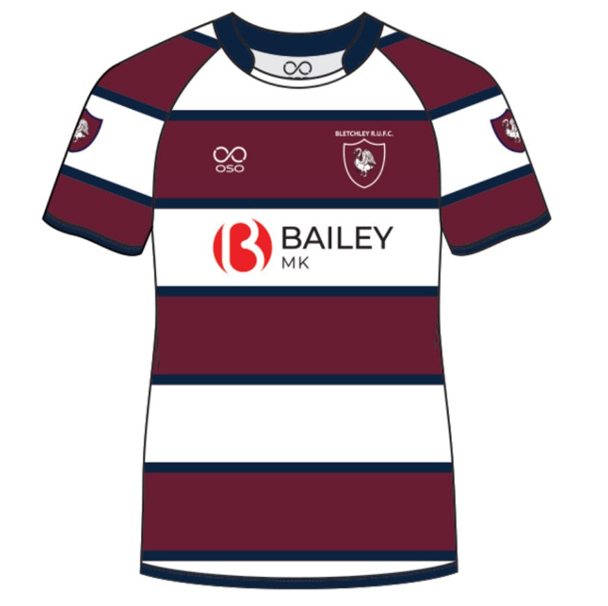 Bletchley RUFC Match Jersey Ladies - Maroon/white