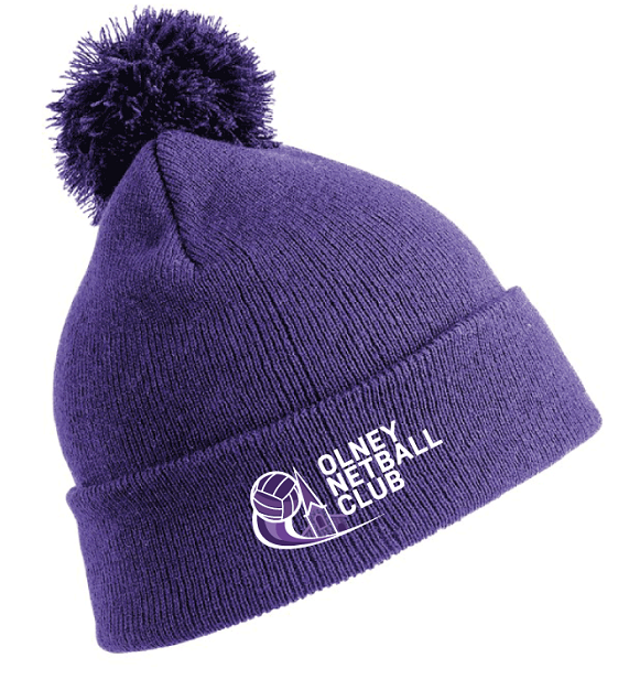 Olney Netball Club Bobble Hat - Purple