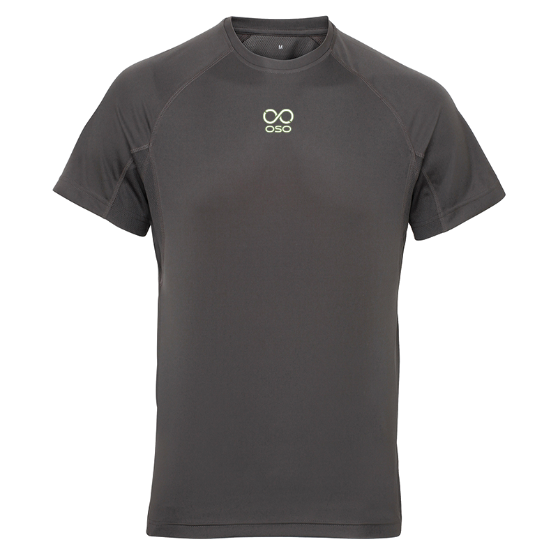 OSO Panelled Perfomance Tee - Charcoal