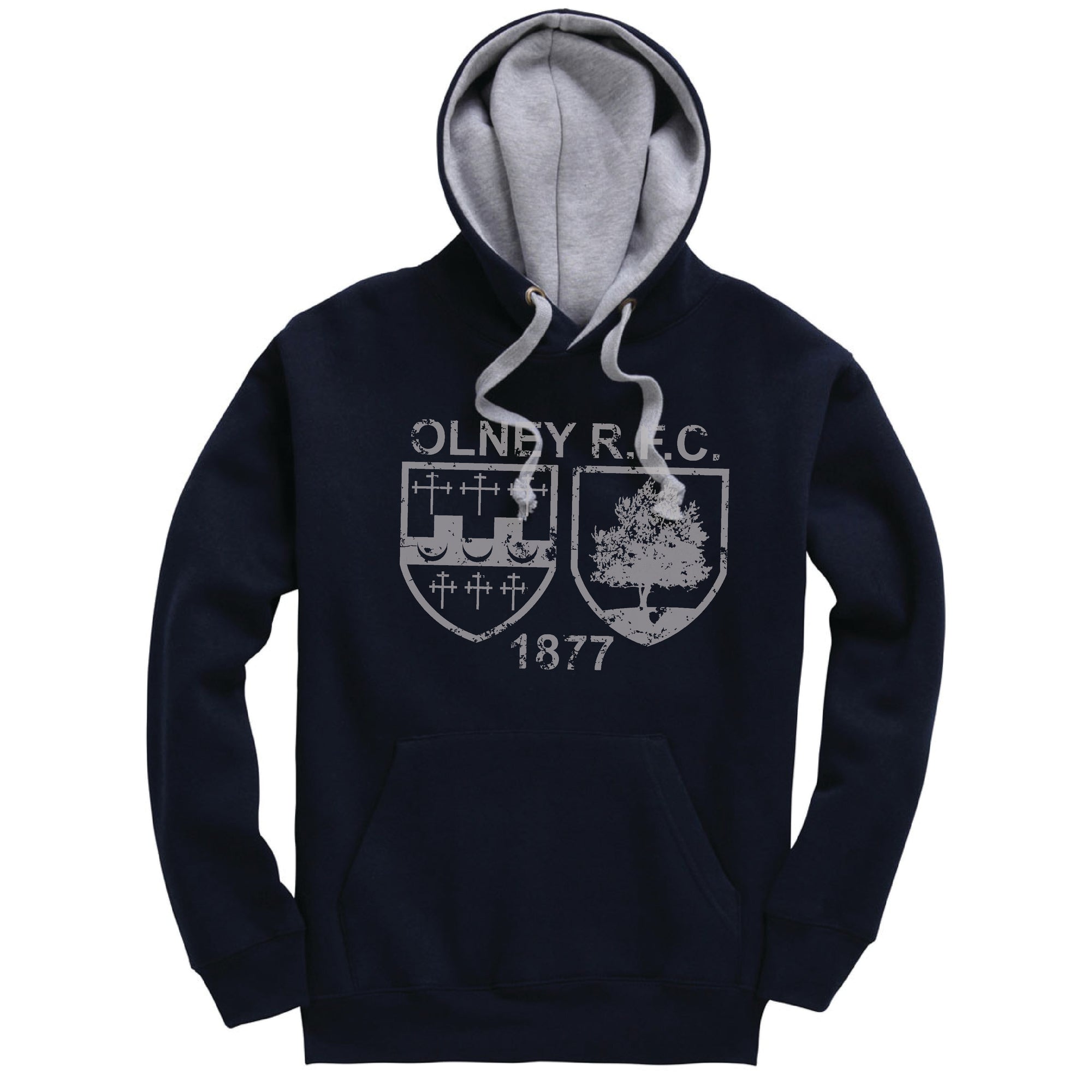Olney RFC Supporter's Hoodie Junior - Navy/grey